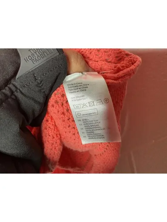 < Y2K Divided Coral Crochet Knit Cropped Top Boho Festival Hippie > - Picture 3 of 4